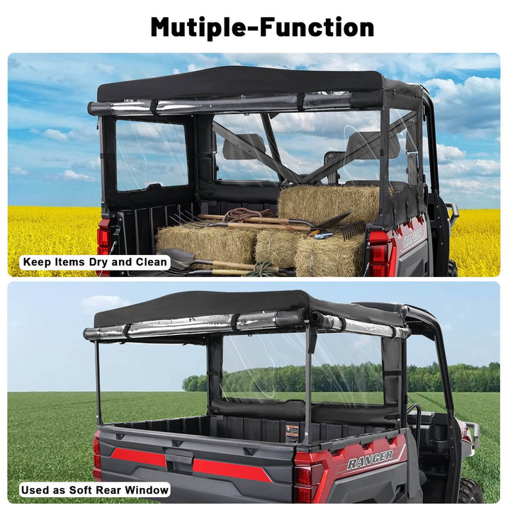 Polaris ranger xp 1000 soft cargo camper bed cover rack multiple function