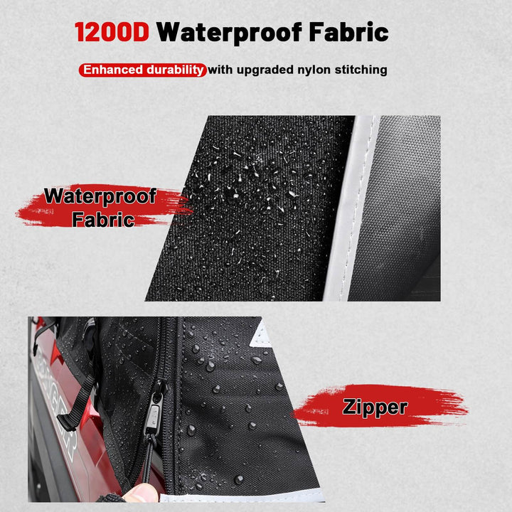 Polaris ranger xp 1000 soft cargo camper bed cover rack used 1200D fabric