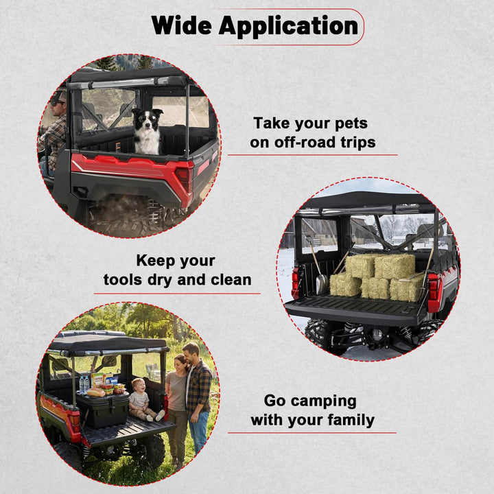 Ranger xp 1000 soft cargo camper bed cover rack wide application