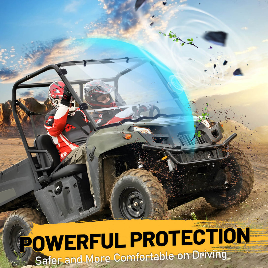 Ranger midsize 400 front windshield give powerful protection