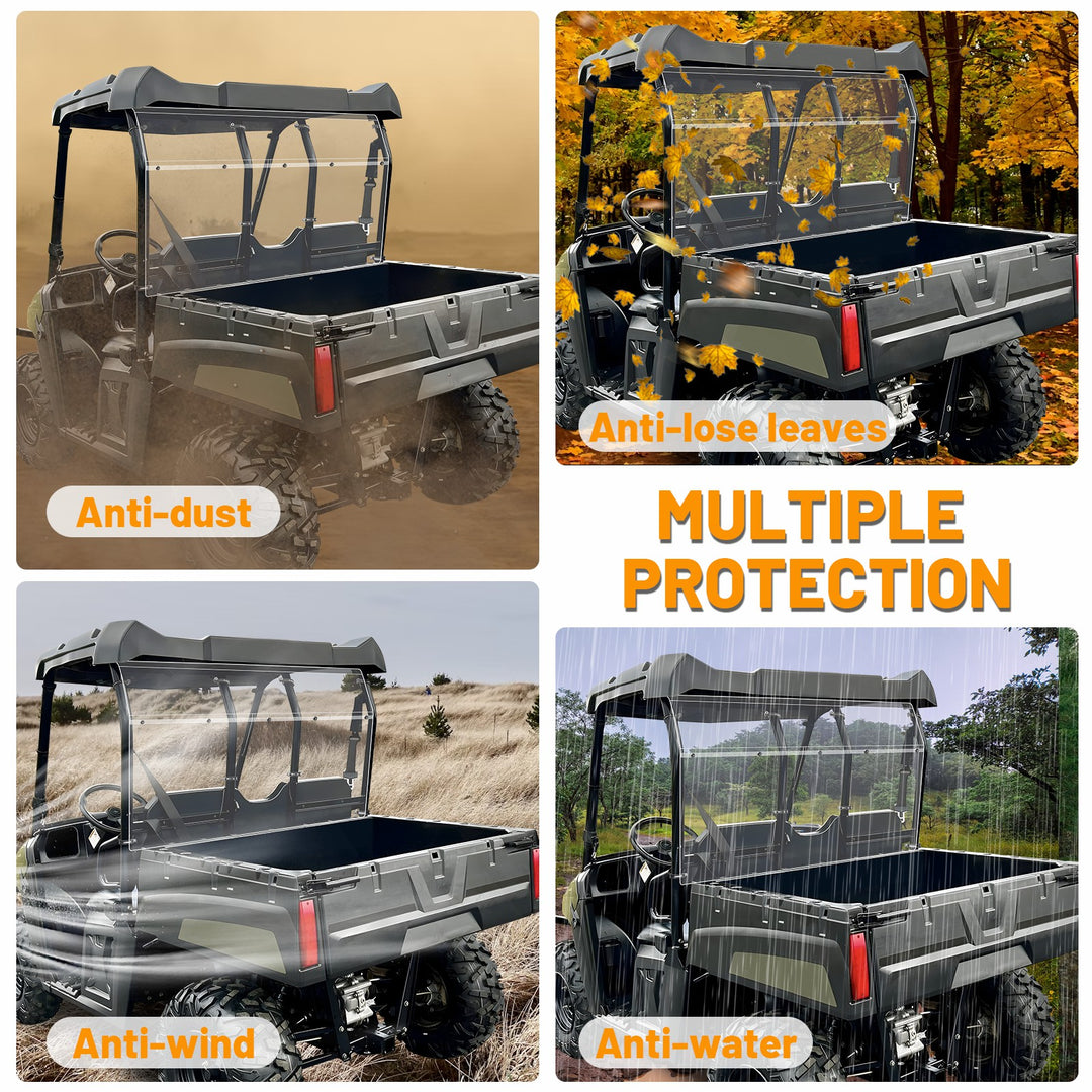 polaris ranger midsize rear windshield features
