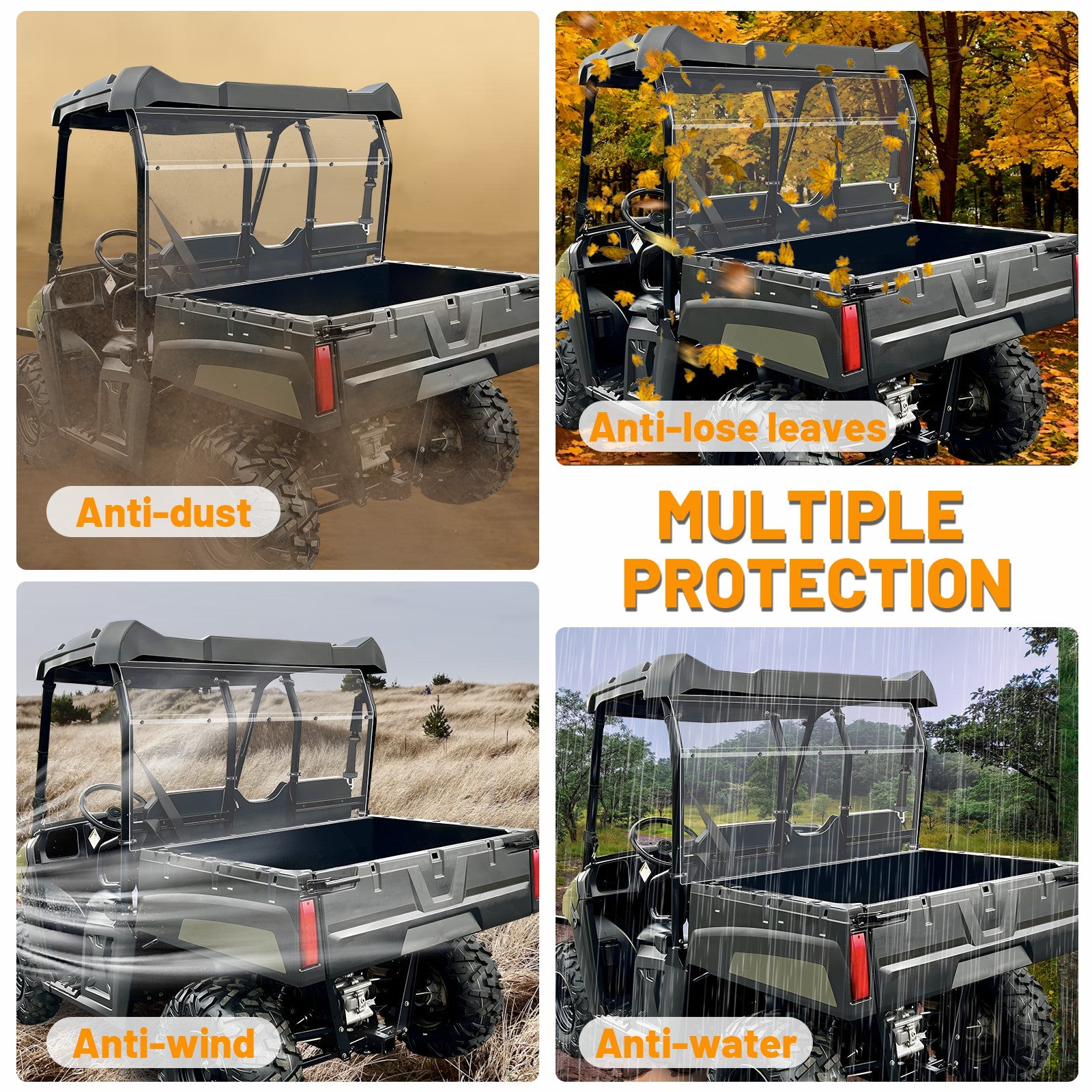 polaris ranger midsize rear windshield features