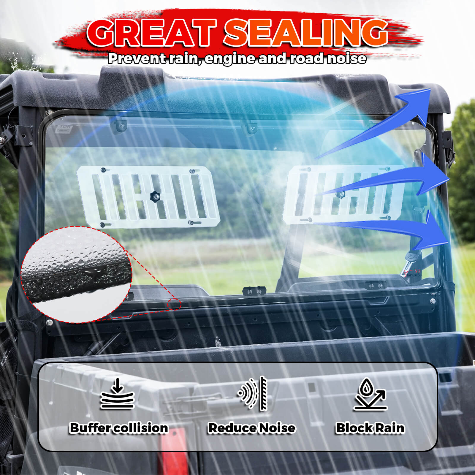 great sealing of ranger midsize vented rear windshield