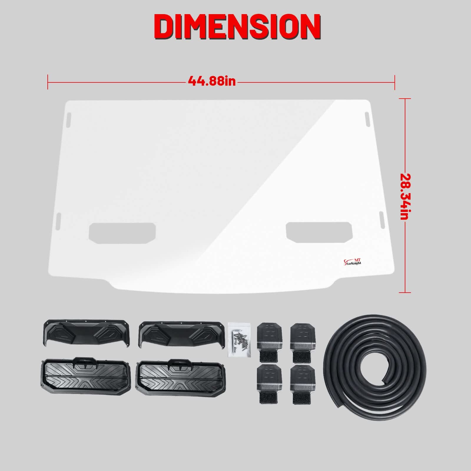 polaris ranger midsize vent windshield dimension