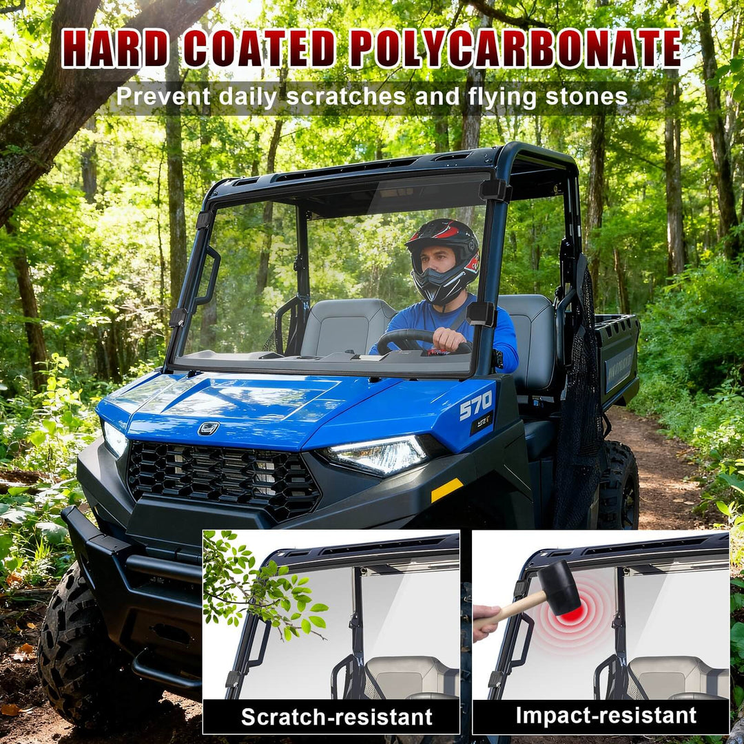 Polaris ranger sp 570 full windshield prevent scratchs and flying stones