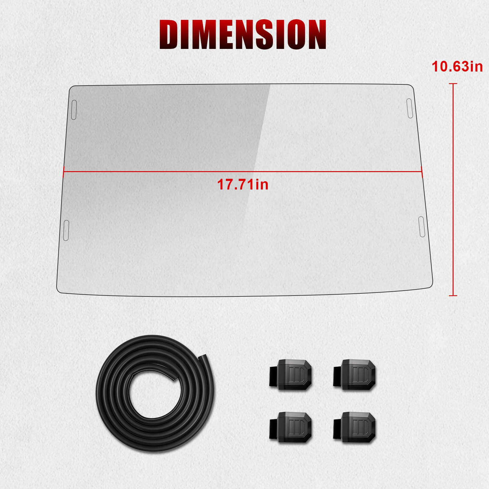 Polaris Ranger crew sp 570 windshield kit with dimensions 