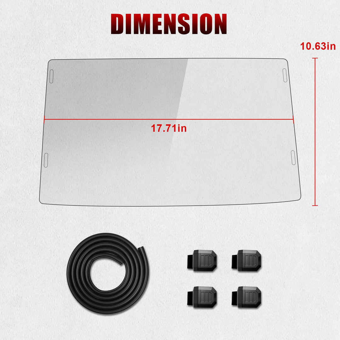 Polaris Ranger crew sp 570 windshield kit with dimensions 