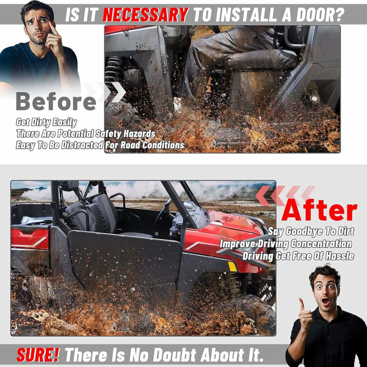 say goodbye to dirt after install the ranger half door