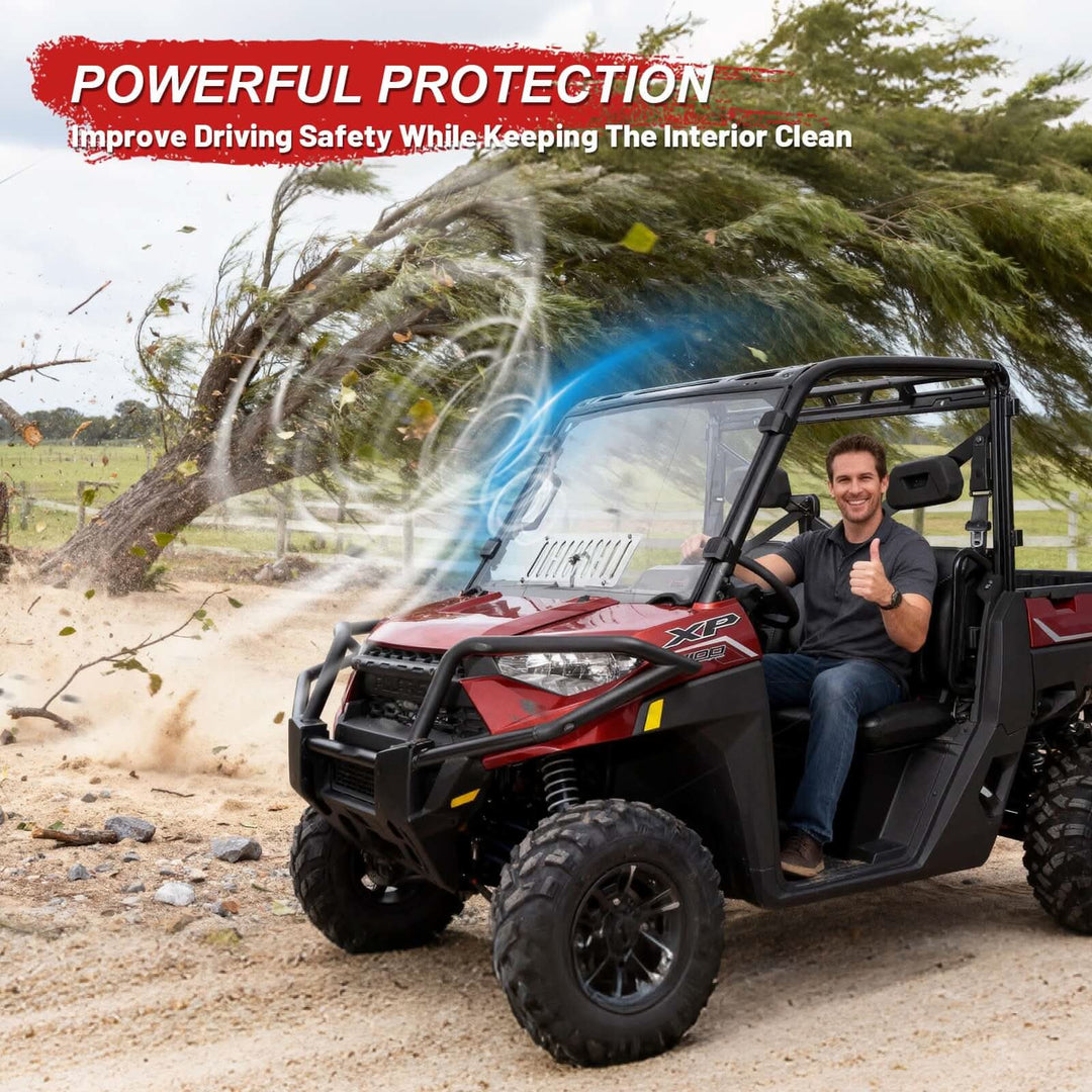 Install the ranger 1000 vented windshield have powerful protection