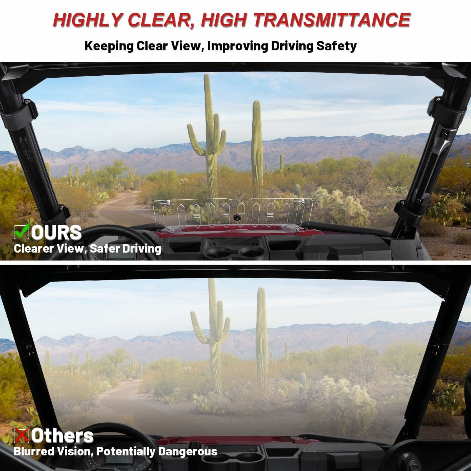 Starknightmt windshield and others comparison of views