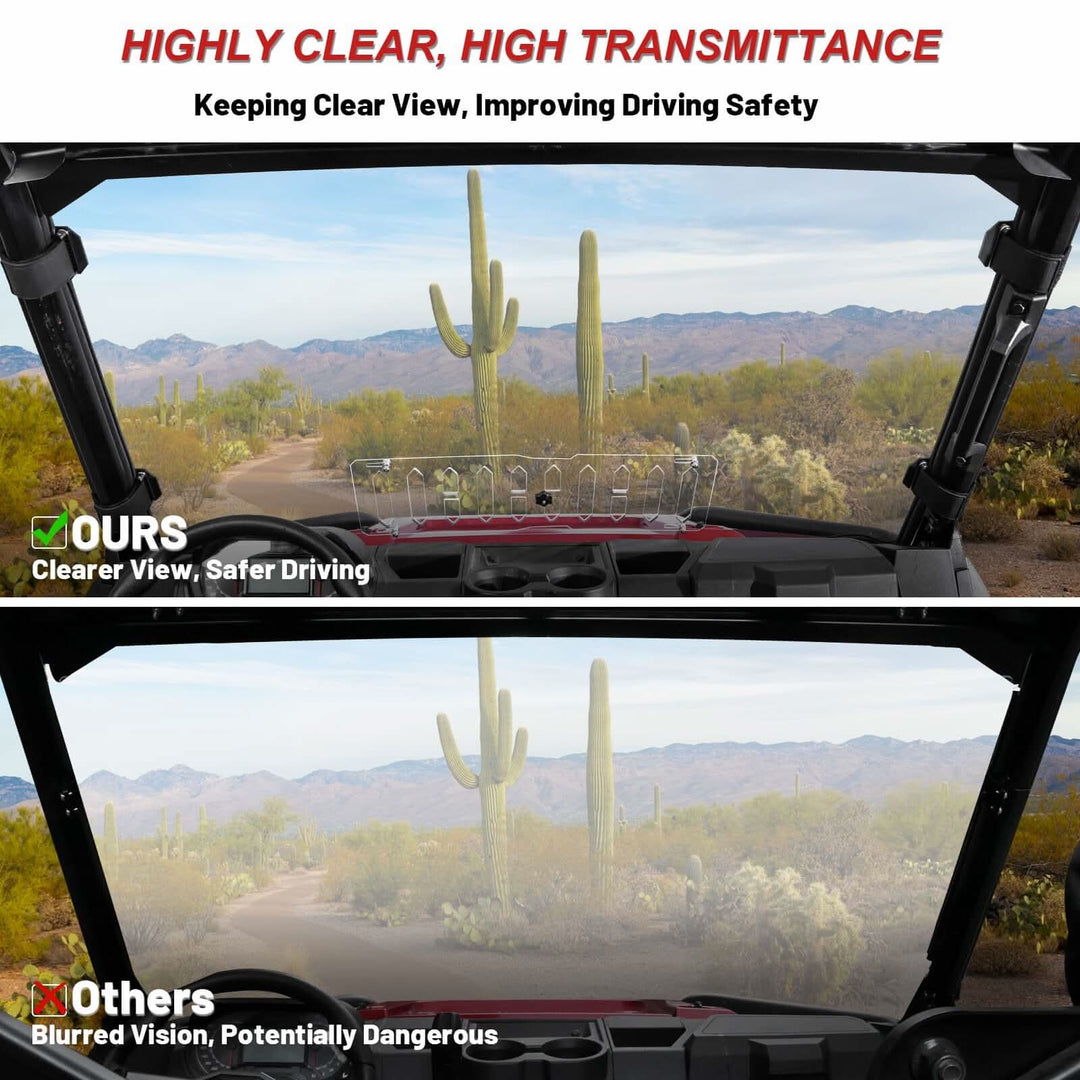 Starknightmt windshield and others comparison of views