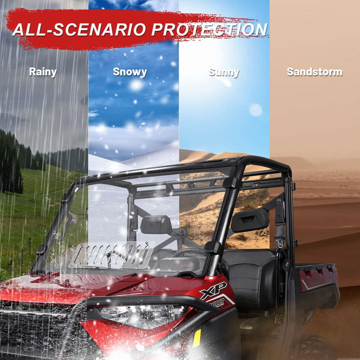 Polaris ranger windshield give protection in various weather 