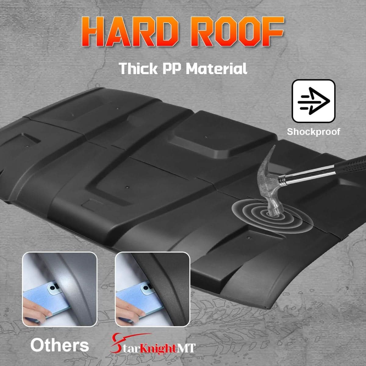 thick PP material of ranger xp 1000 plastic roof