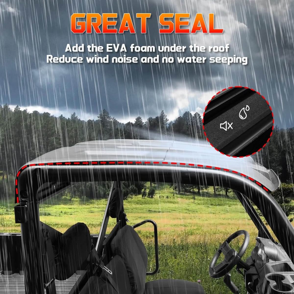 polaris ranger 1000 plastic hard roof have great seal
