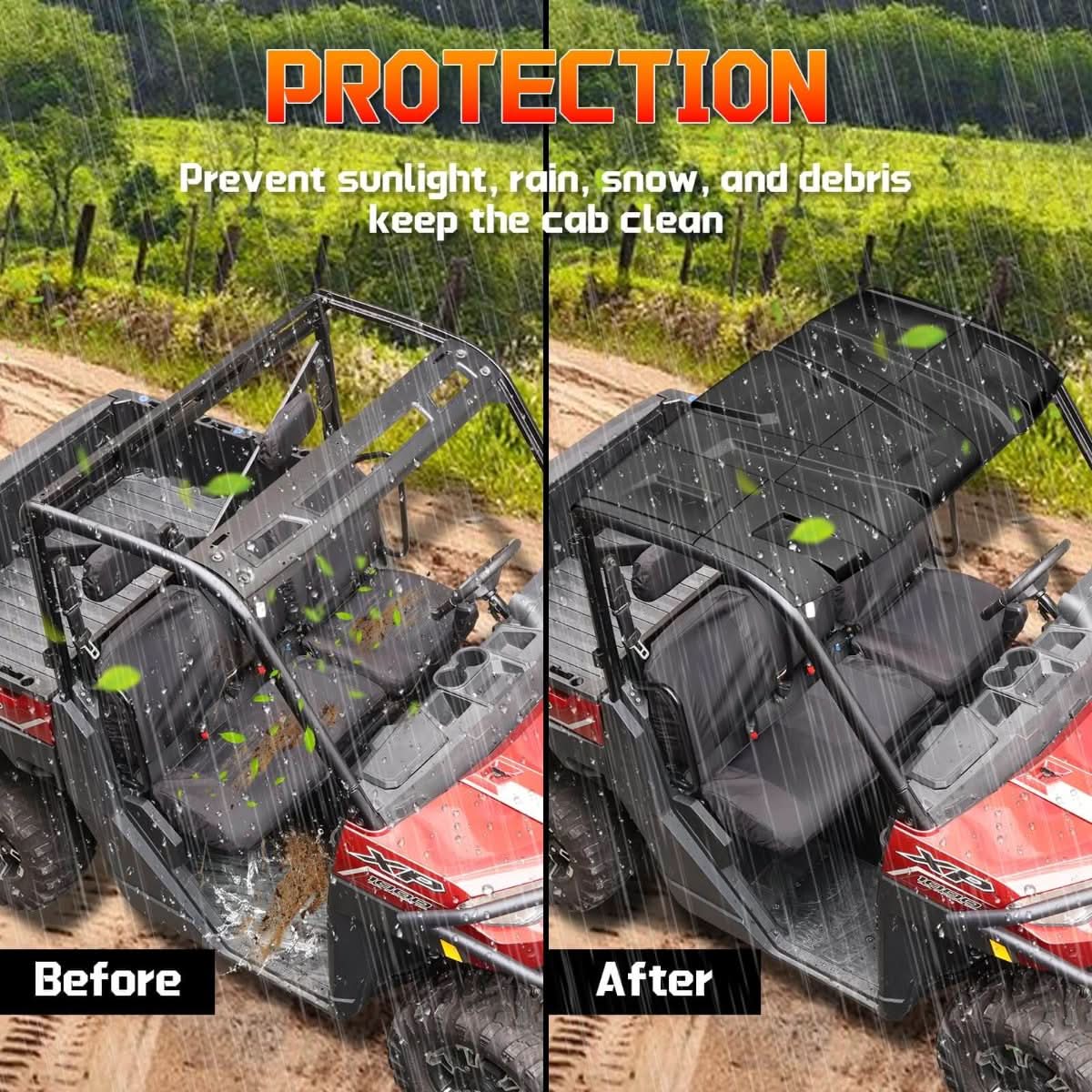 install hard roof will keep you polaris ranger xp 1000 clean