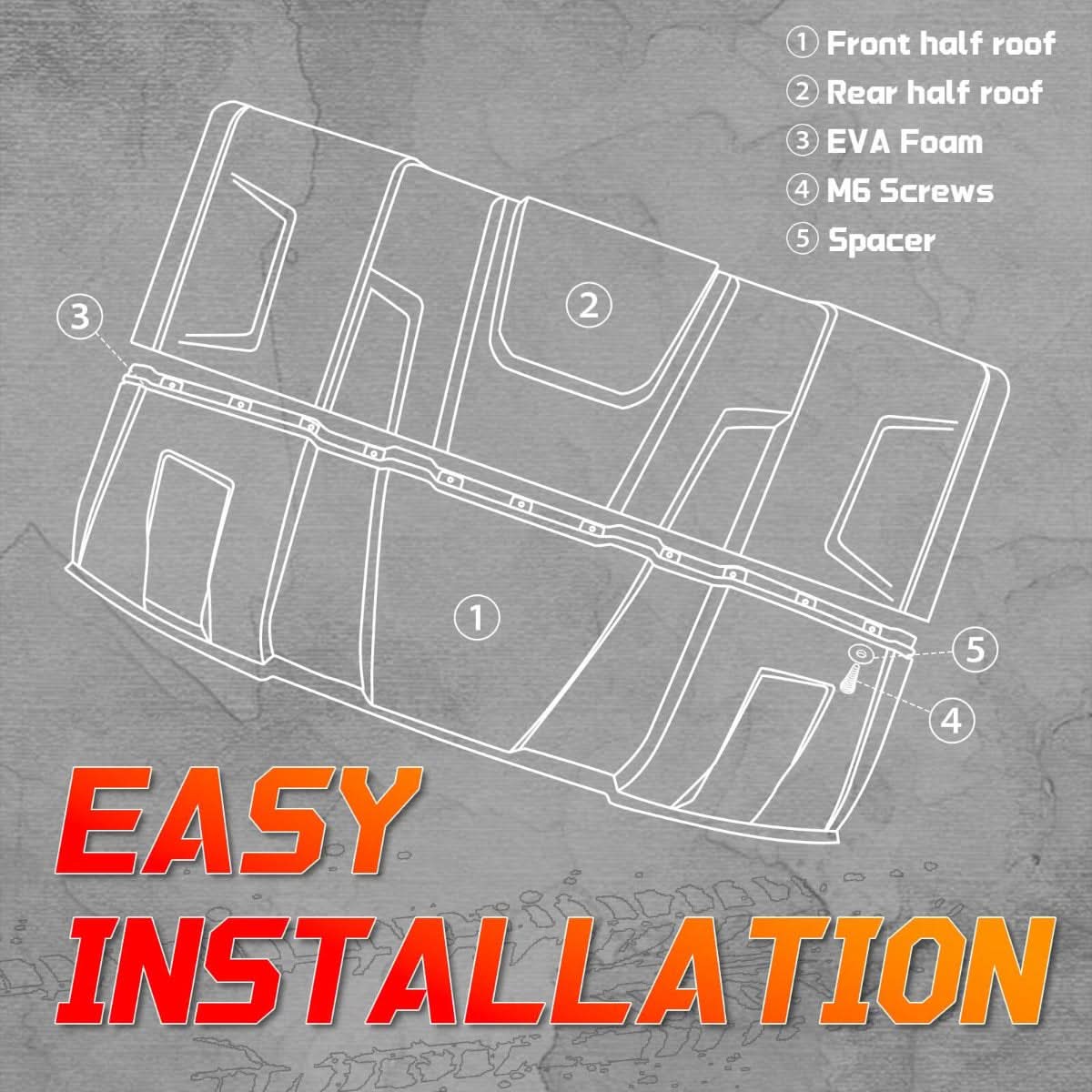 polaris ranger 1000 hard roof installation steps
