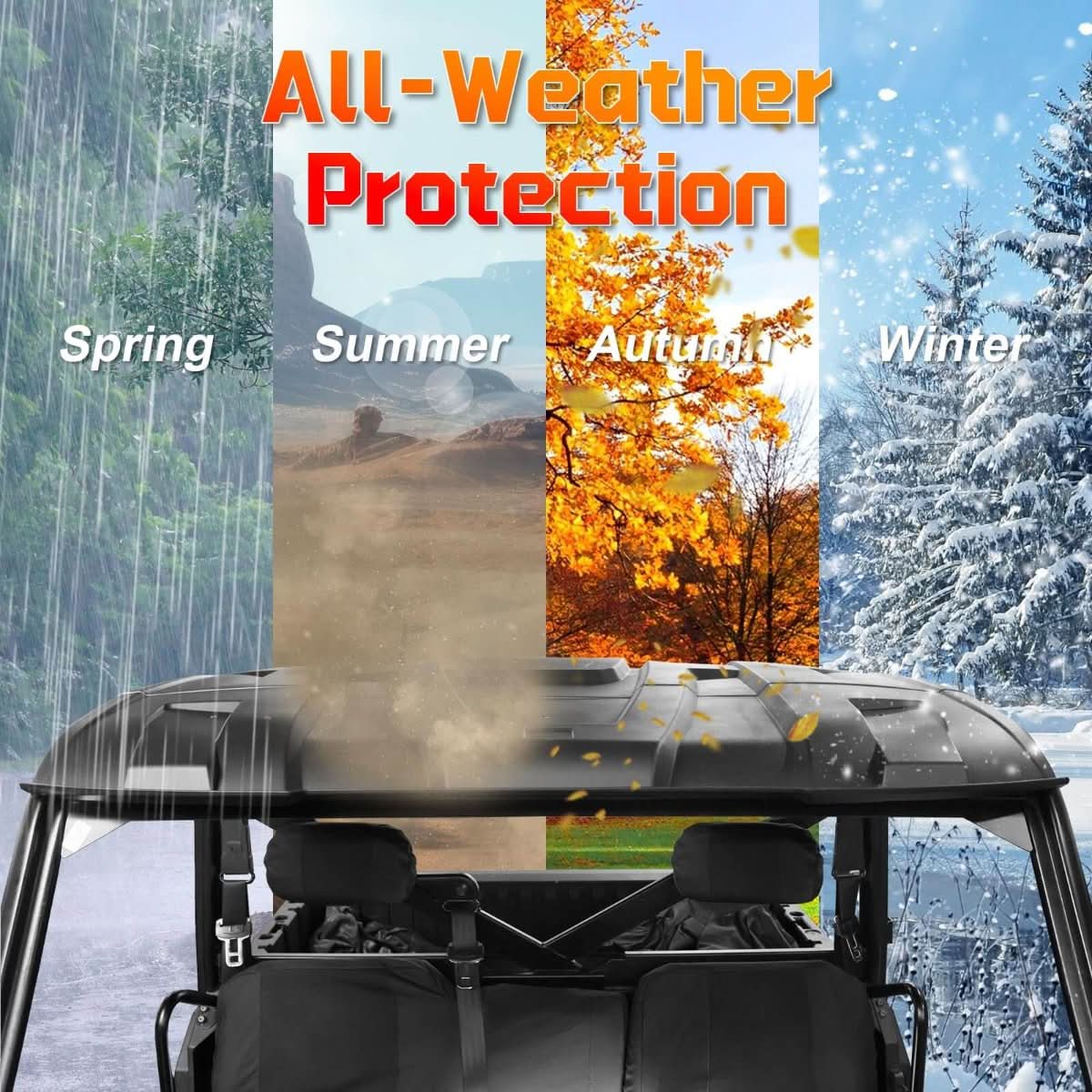 hard roof give polaris ranger all-weather protection