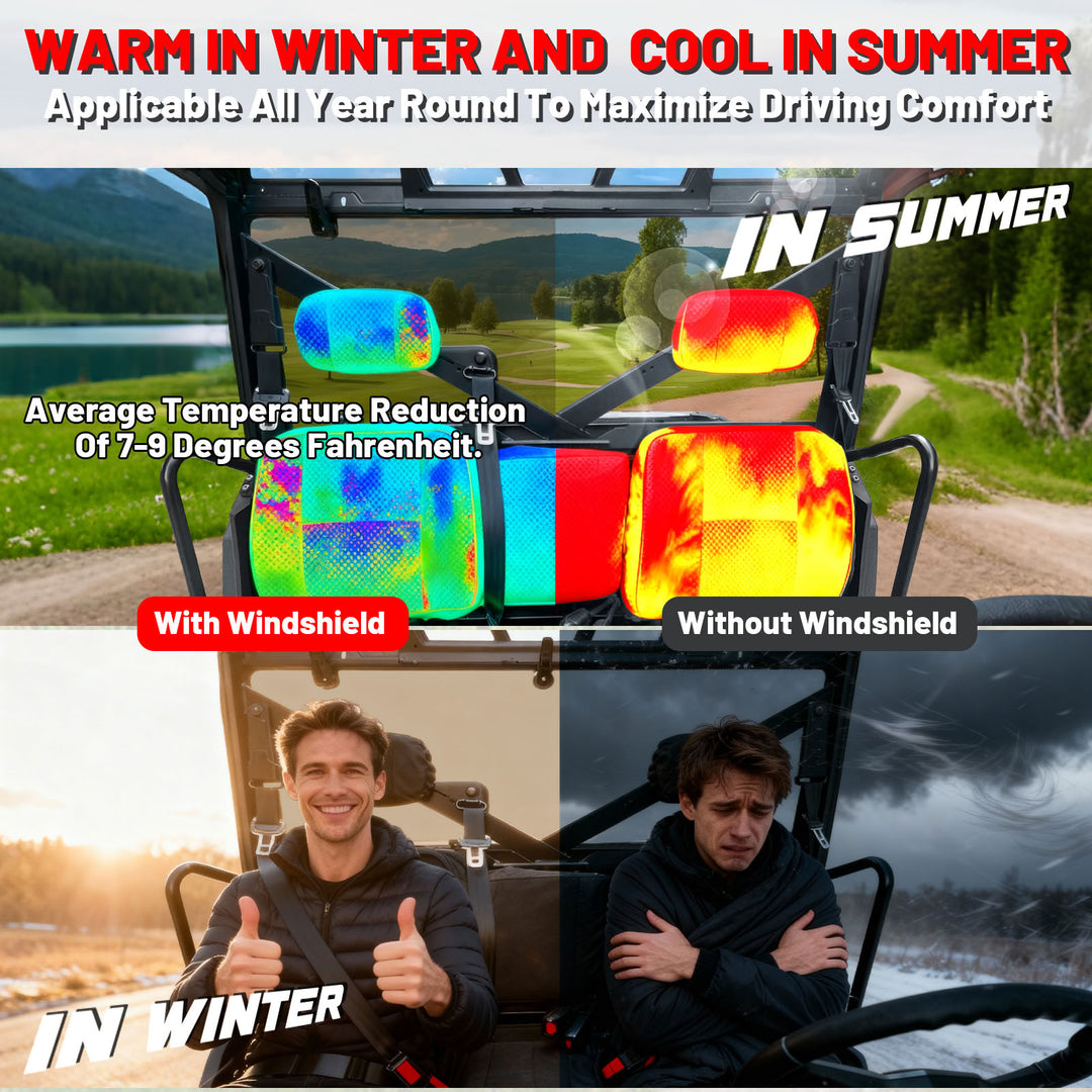 Polaris Ranger xp 1000 tint rear windshield applicable all year round