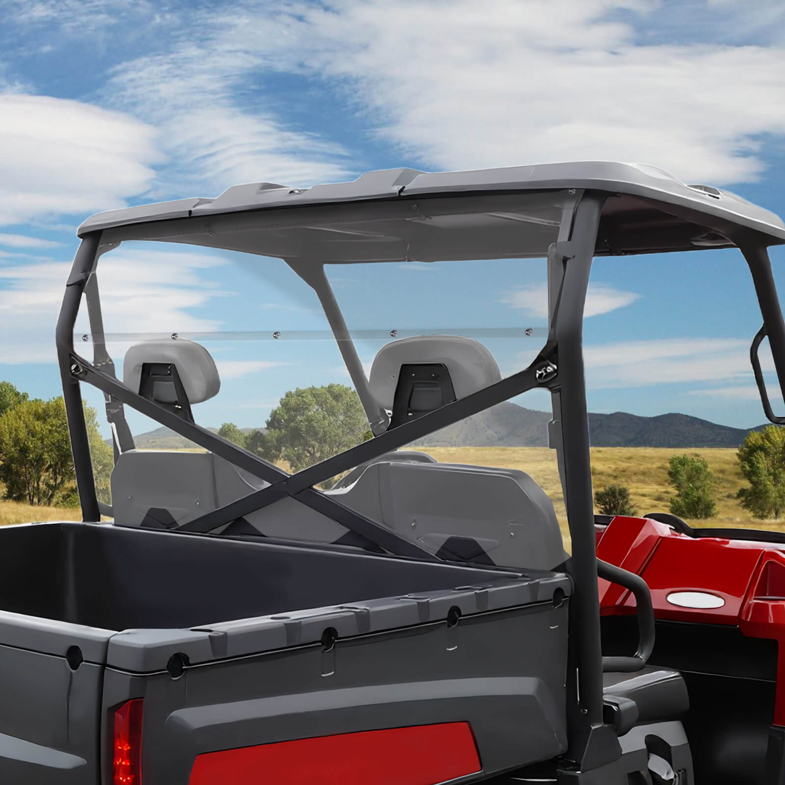 Starknightmt polaris ranger xp 800 rear windshield view
