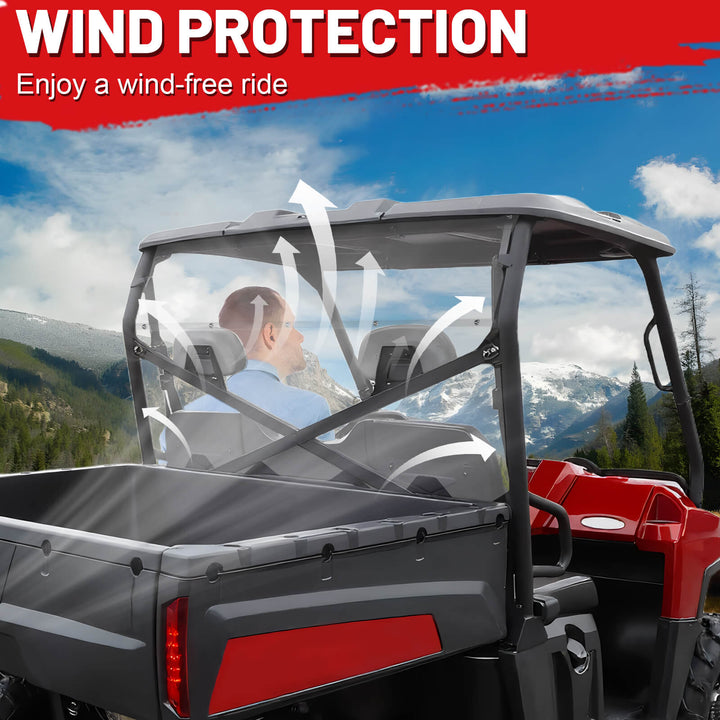 wind protection of ranger xp 800 rear windshield
