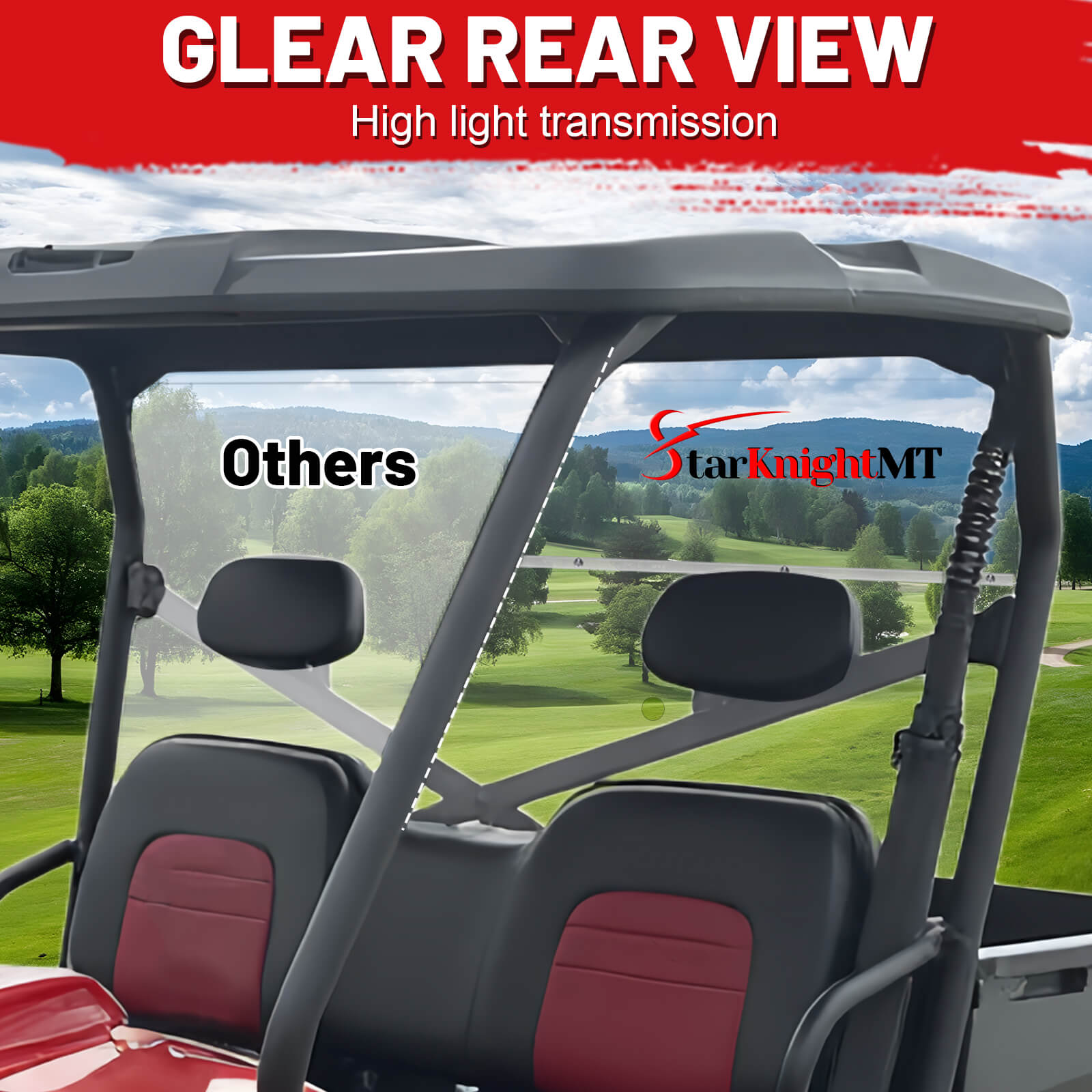clear rear view of ranger crew xp 800 windshield