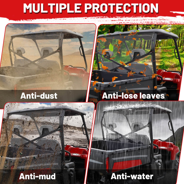 multiple protection of ranger xp 800 rear windshield