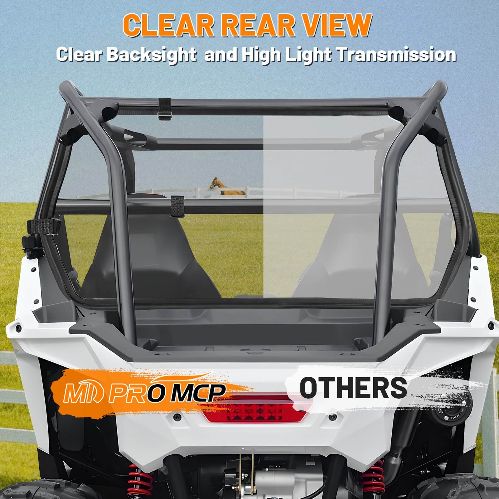 RZR 200 Rear windshield clear view