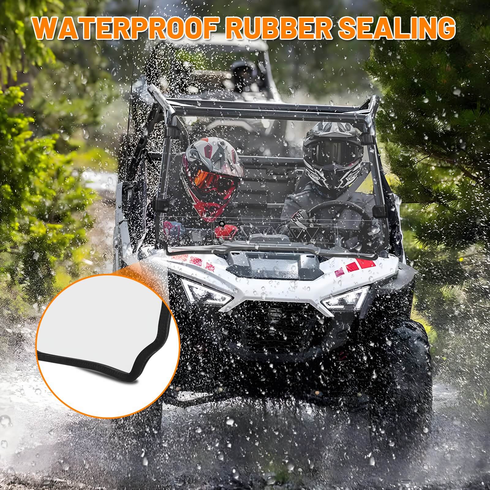 waterproof rubber sealing of RZR 200 vent windshield