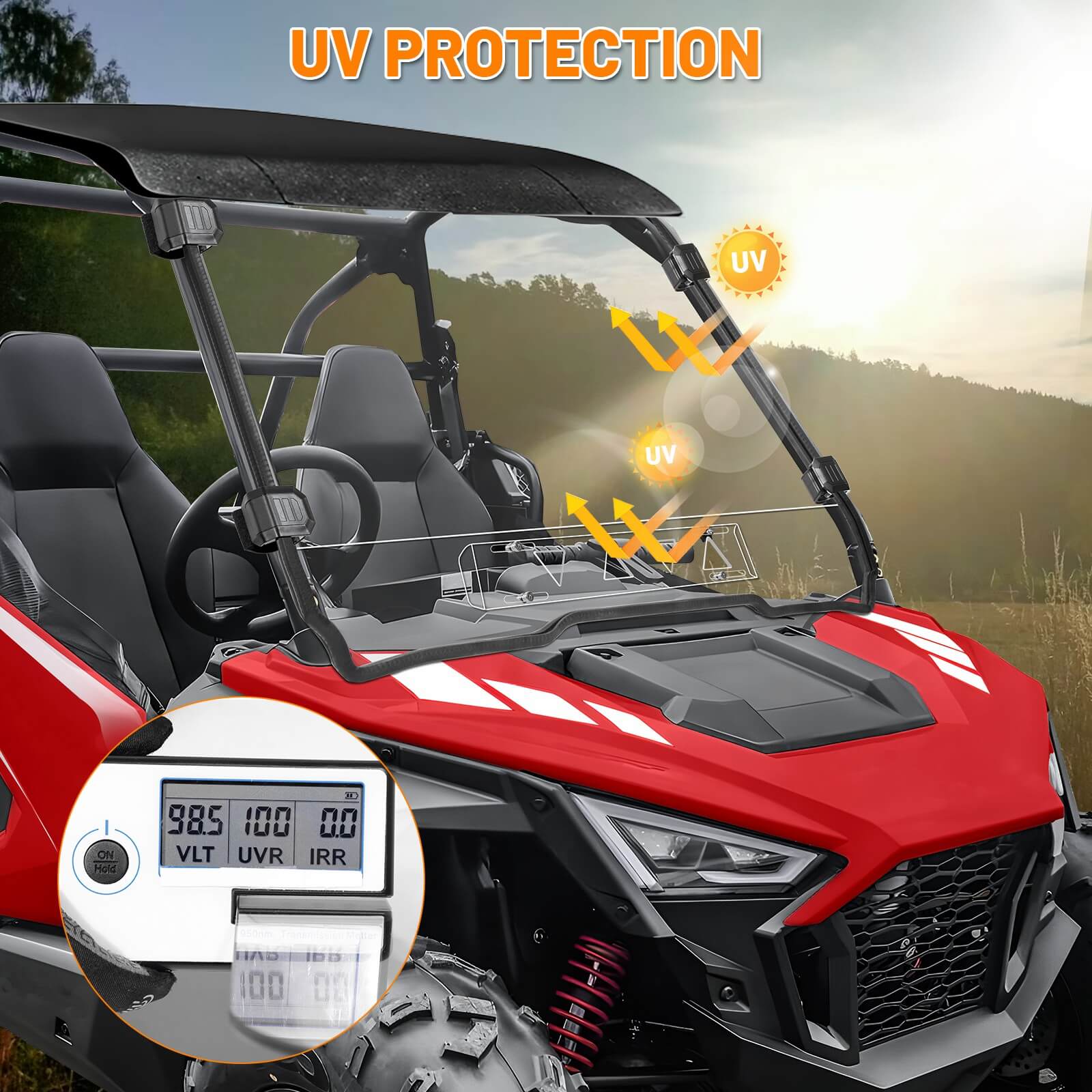 RZR 200 Vent windshield UV protection
