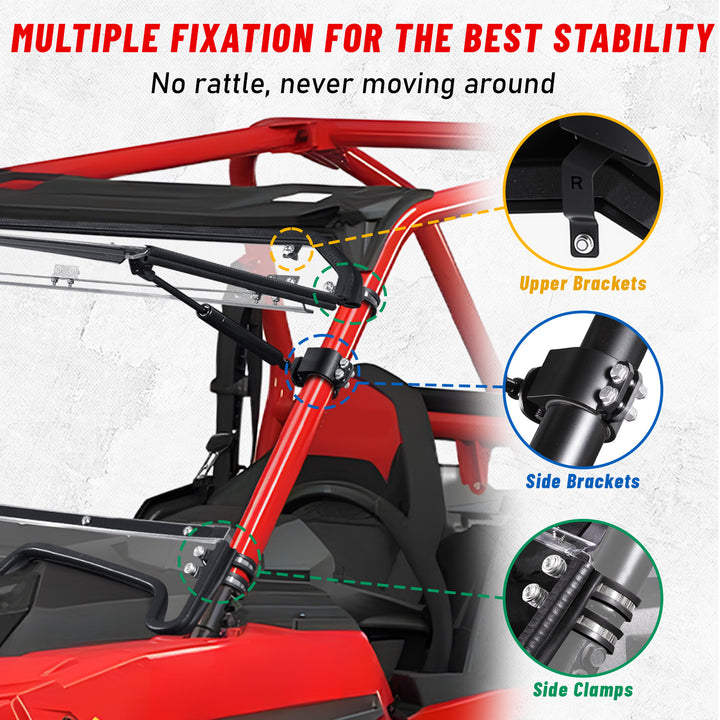 Polaris rzr xp 1000 flip windshield best stability