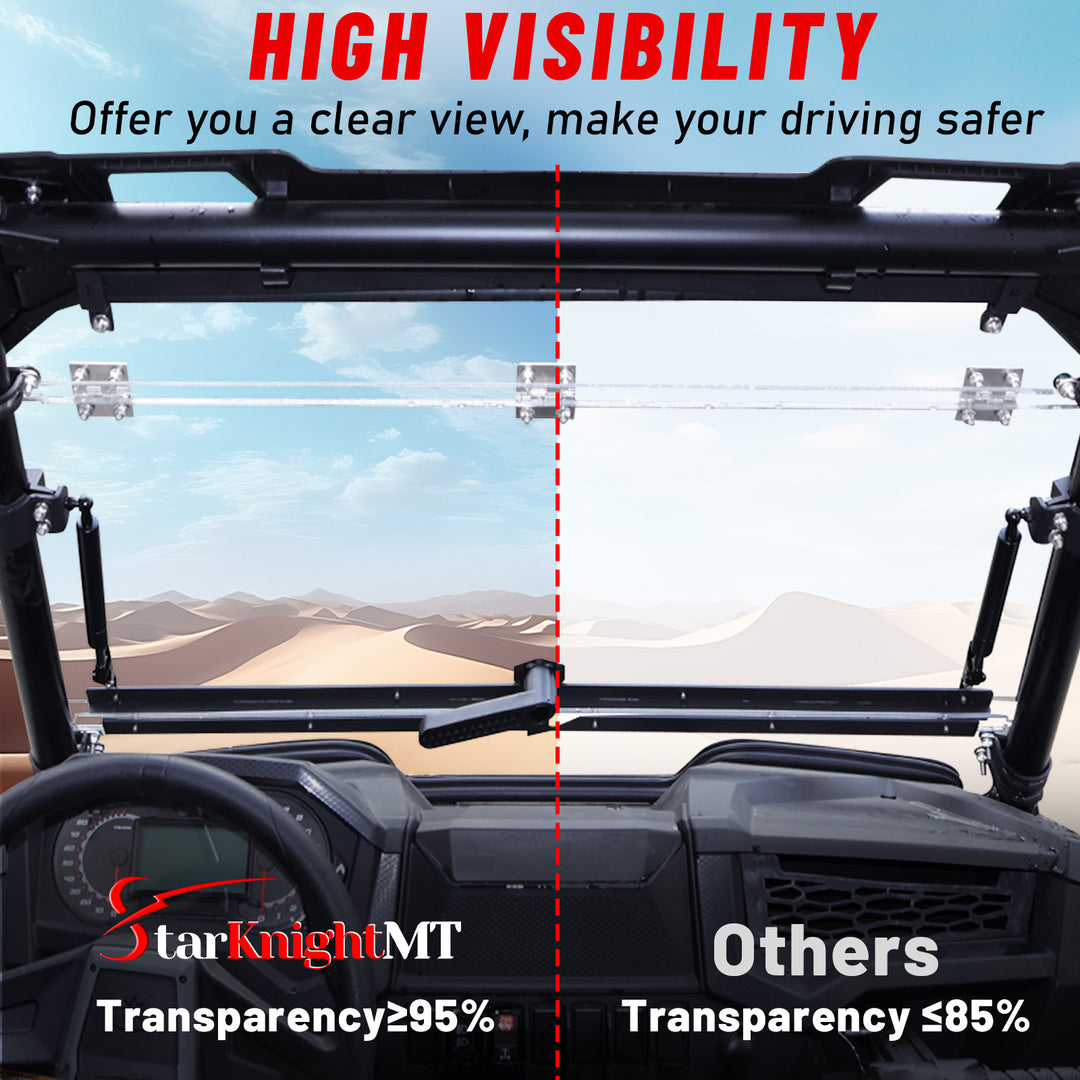Polaris rzr xp 4 turbo flip windshield high visbility