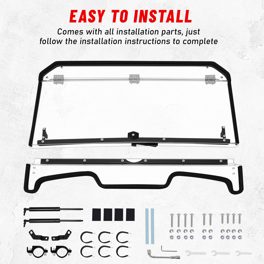 rzr xp turbo flip windshield Package list