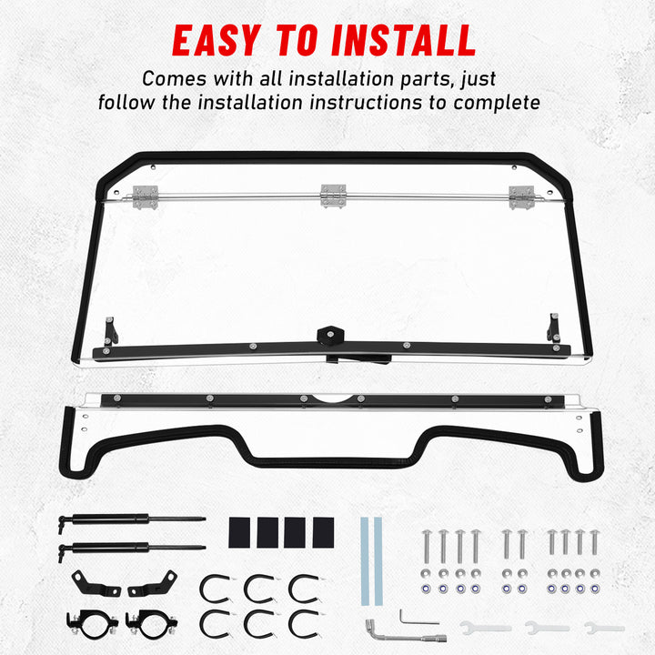 rzr xp turbo flip windshield Package list