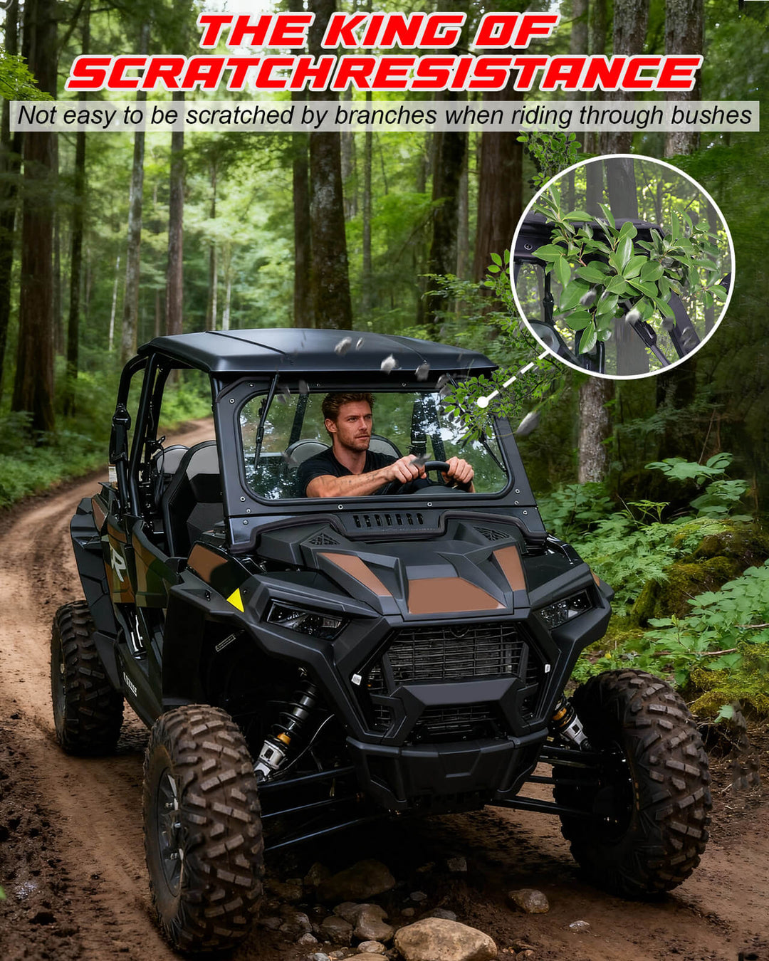 Scratch resisitance of rzr xp 4 1000 glass windshield