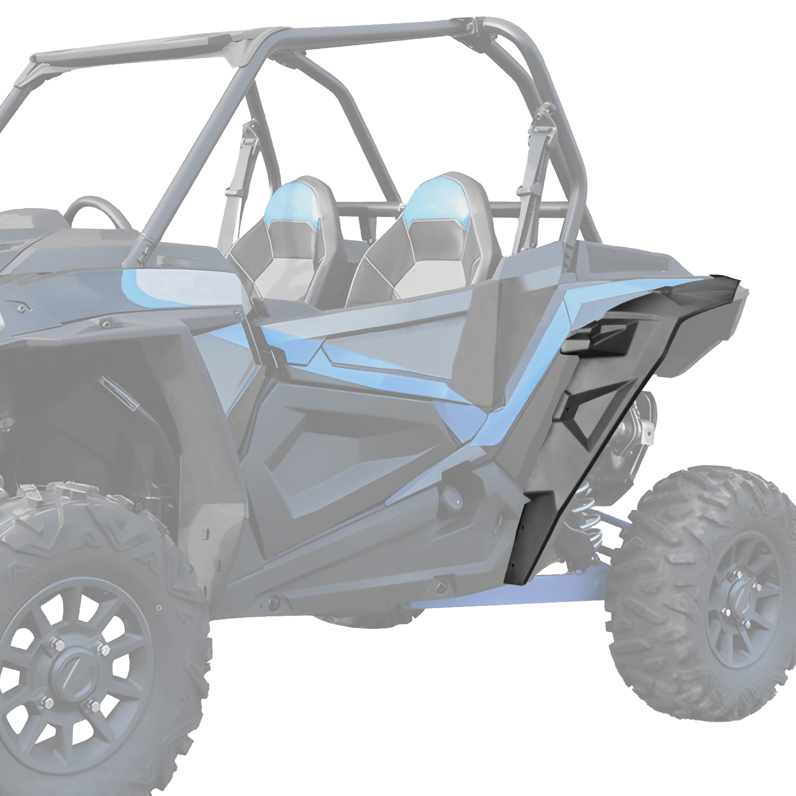 Polaris rzr xp 1000 rear fender flares view