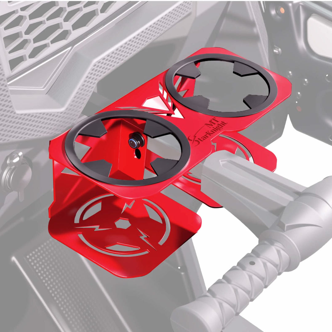 StarknightMT polaris rzr red grab bar cup holder