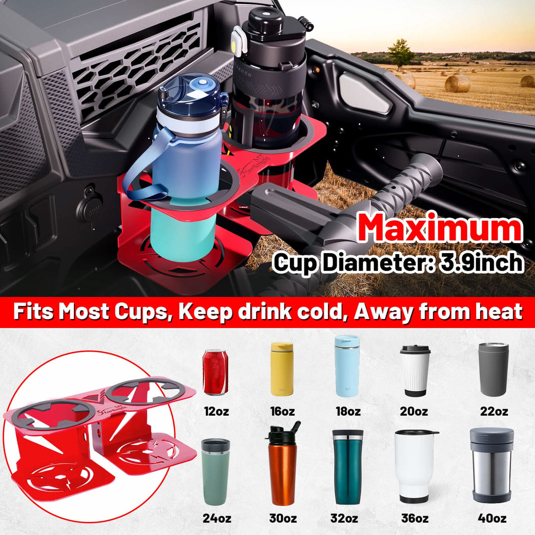 Polaris rzr red cup holder fit most cups