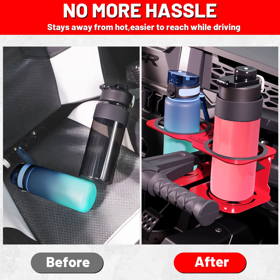 before and after install rzr xp 1000 cup holder