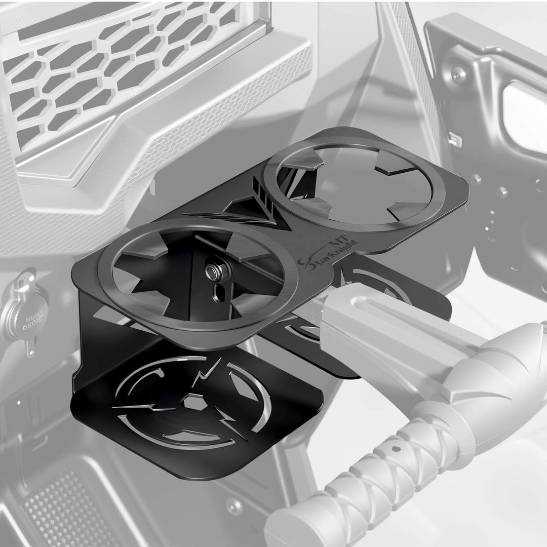 Poalris rzr upgraded grab bar cup holder 