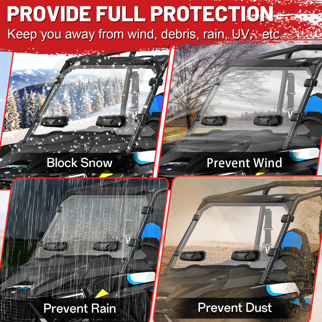 2014 RZR XP turbo vented windshield full protection