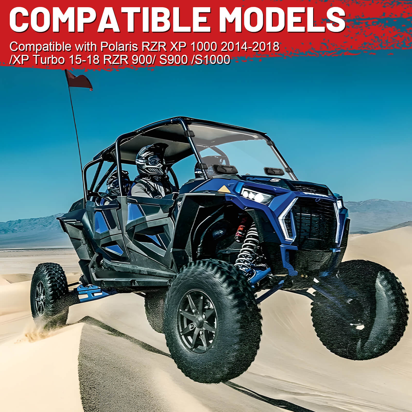 vented windshield fit 2014-2018 rzr xp 1000