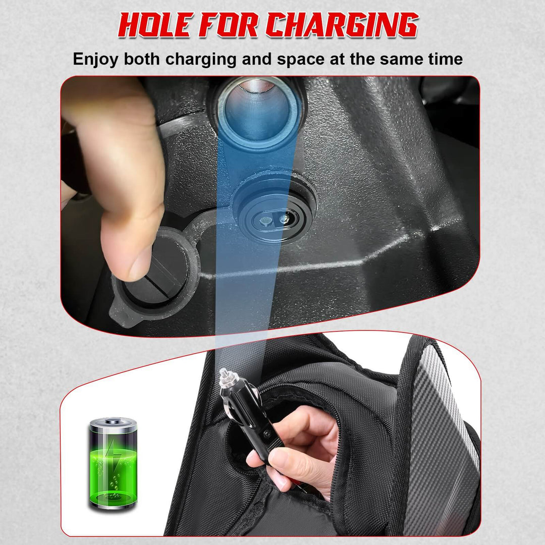 Polaris Slingshot Center Console Bag Hole for charging
