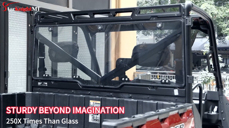Polaris Ranger XP 1000 Smoked Tinted Rear Windshield Installation Instruction