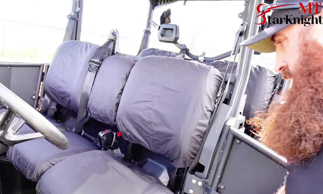 Can-Am defender black seat cover install video