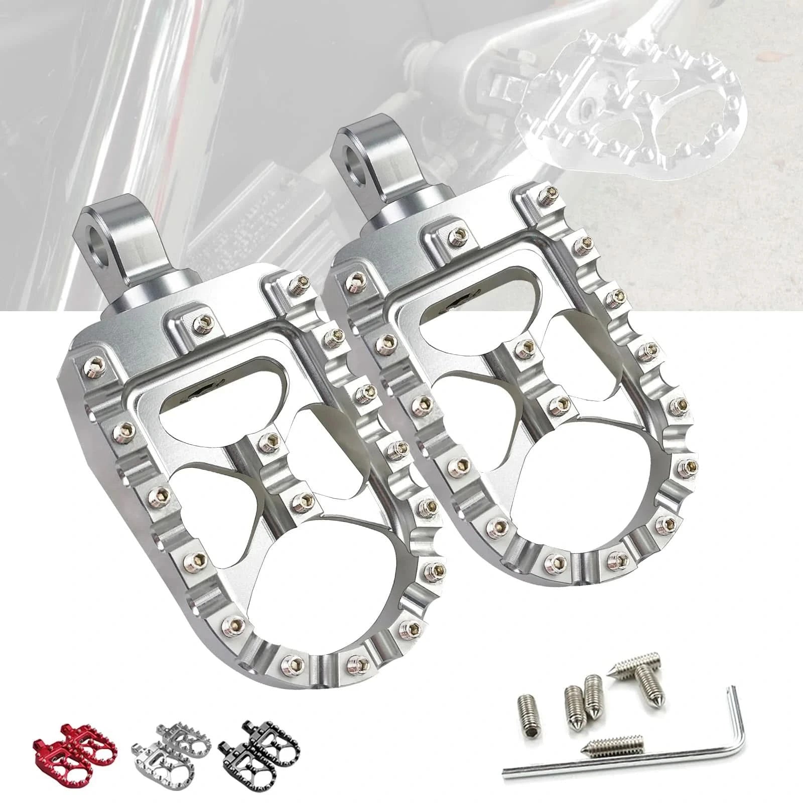 Repose-pieds en aluminium CNC pour moto, 2 pièces, pour Harley Sportster Iron Touring, personnalisé Dyna Fat Bob Softail Fat Boy 201355758 Repose-pieds en aluminium CNC pour moto, 2 pièces, pour Harley Sportster Iron Touring, personnalisé Dyna Fat Bob Softail Fat Boy 201355758