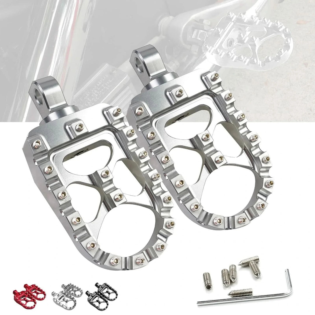 a pair of sliver harley cnc footpegs 