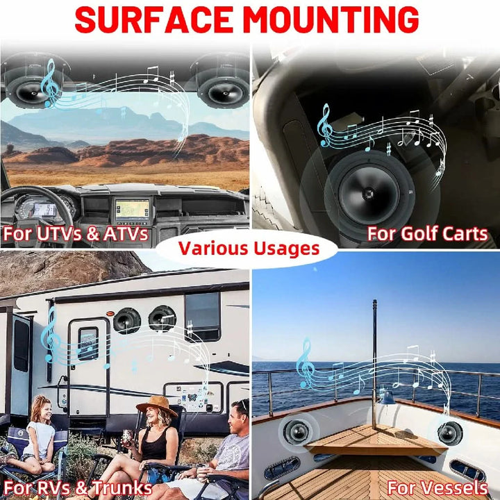 6.5 Inch Speaker Mount Pods for utvs/golf cart/trunks