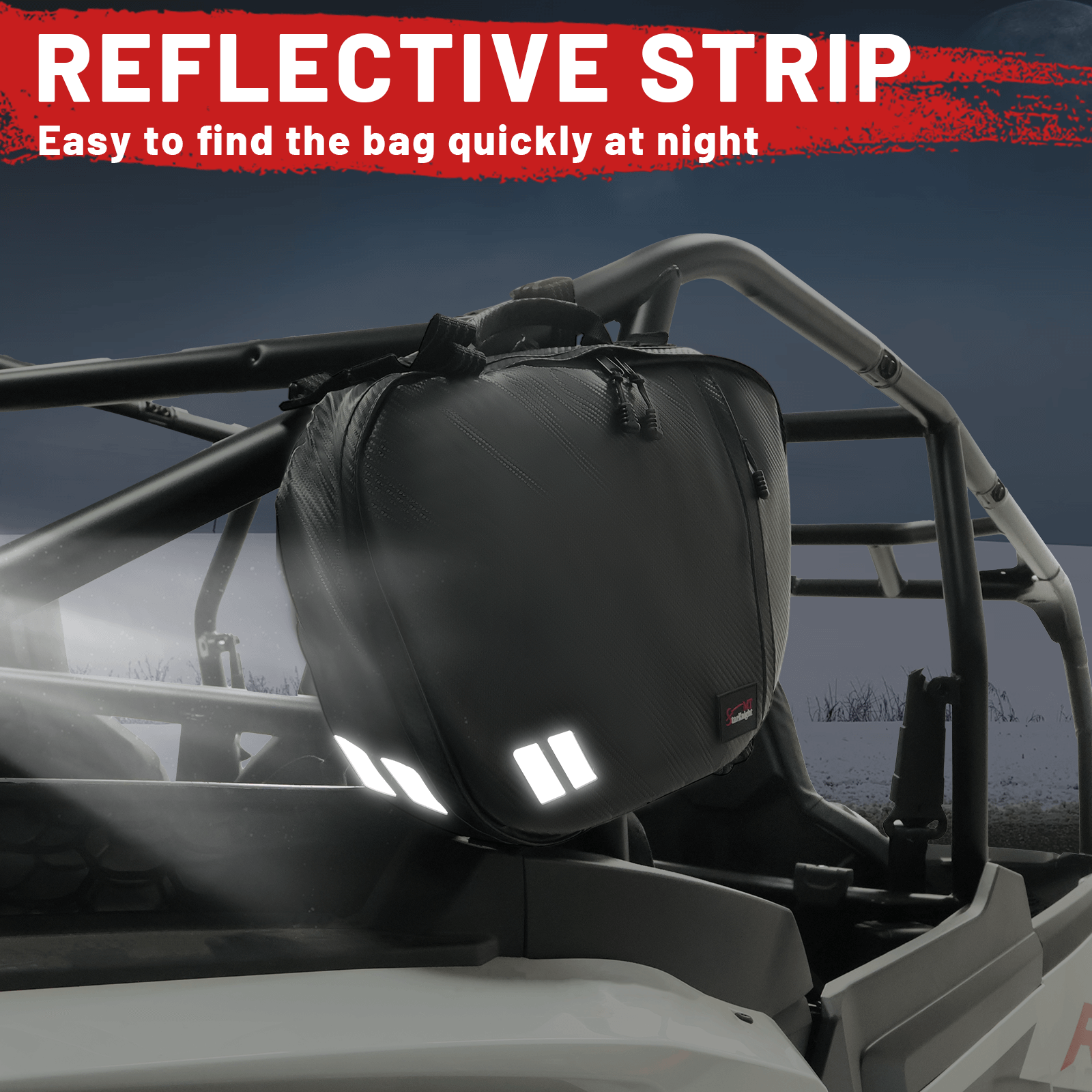 utv drive belt bag reflective strip