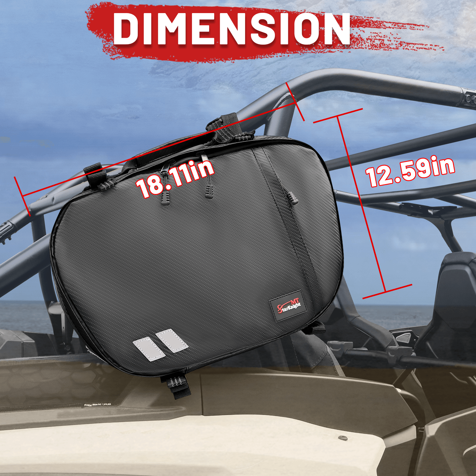 utv drive belt bag dimension