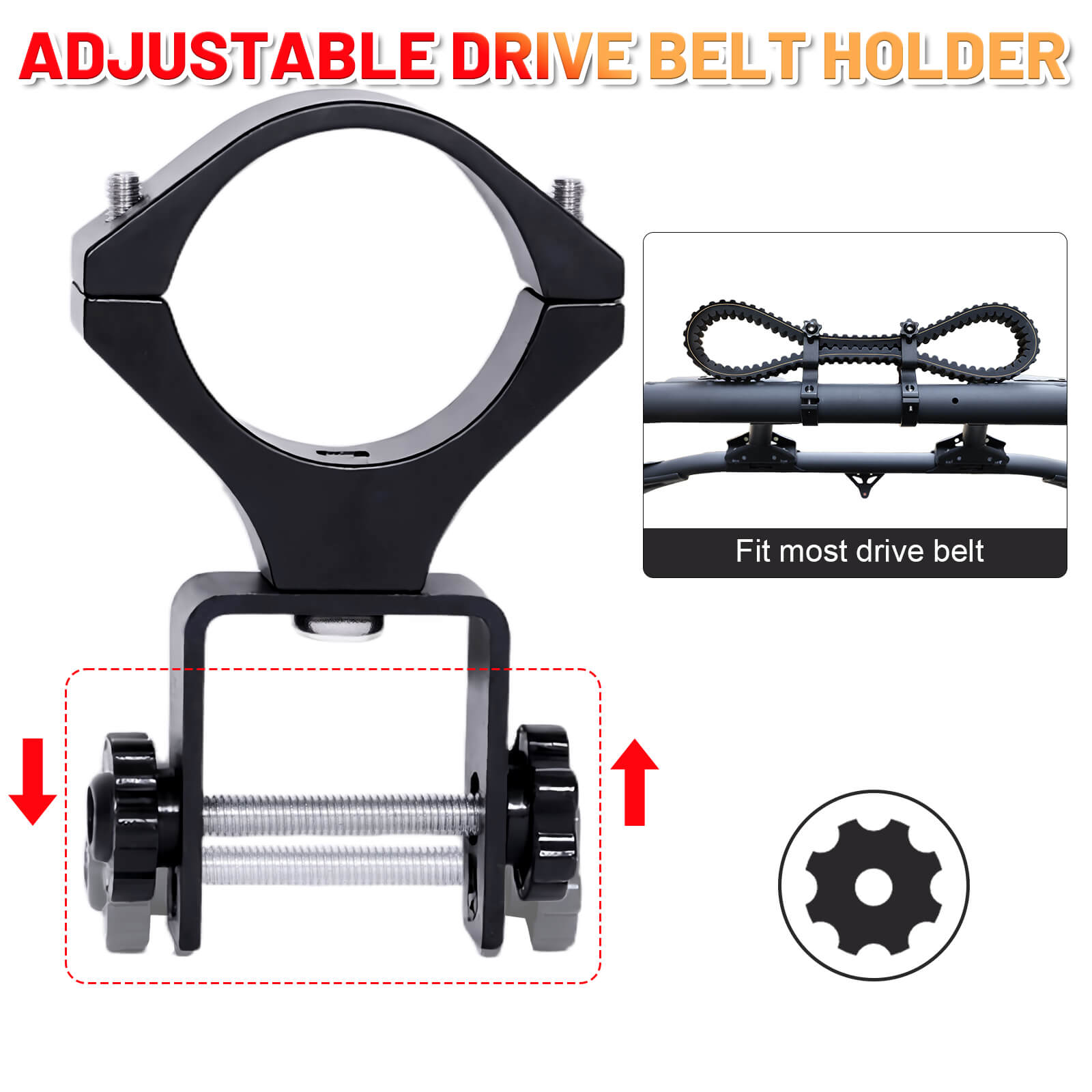 Starknightmt adjustable utv drive belt holder